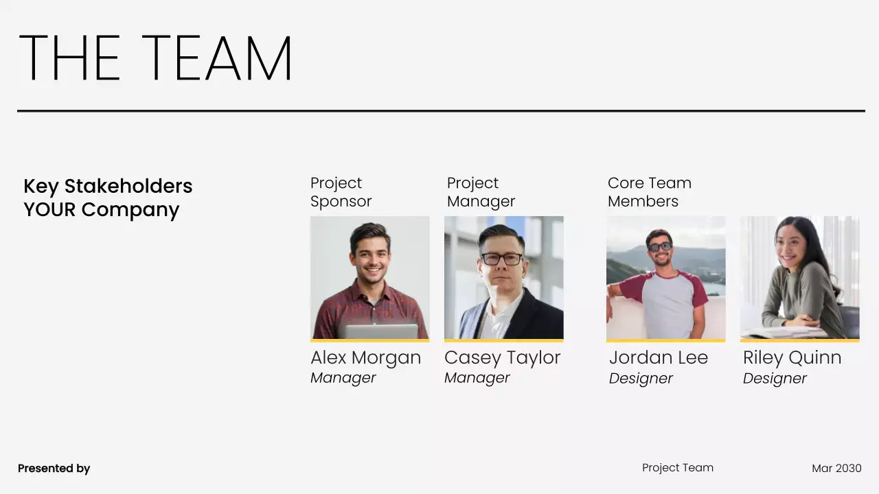 Black Modern Team Kick-Off Meeting Presentation