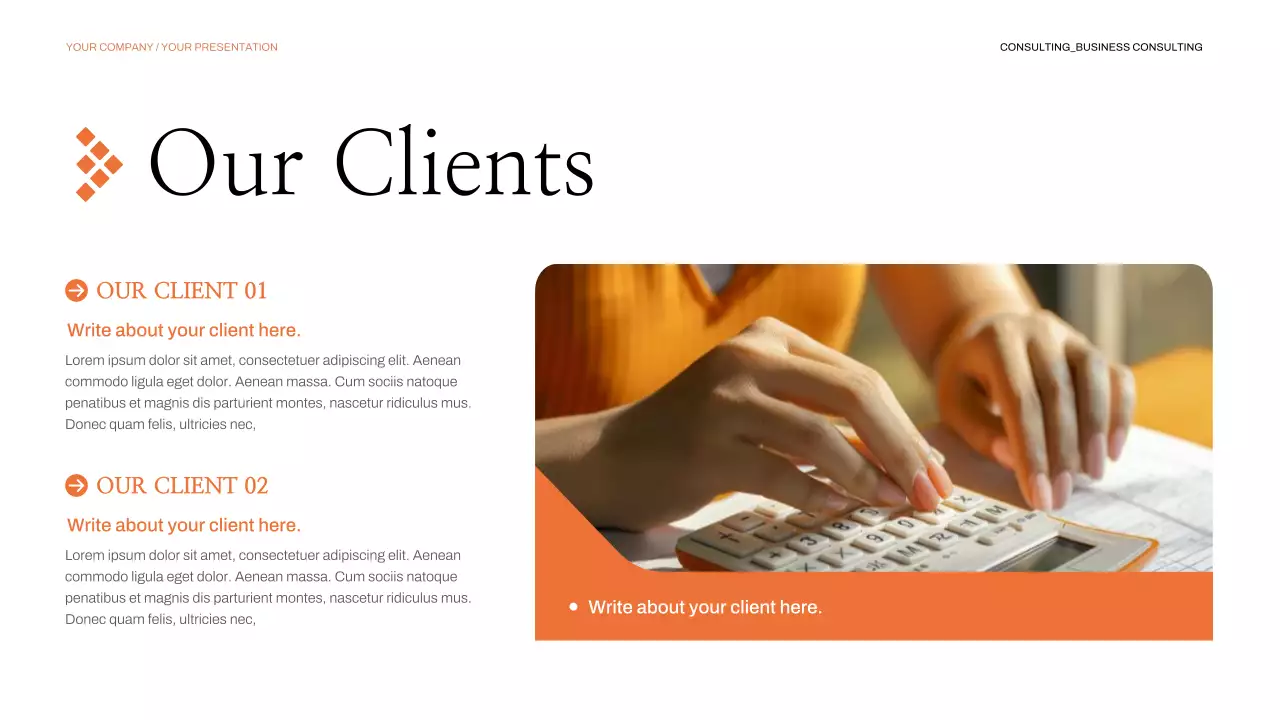 Orange Modern Business Consulting Presentation