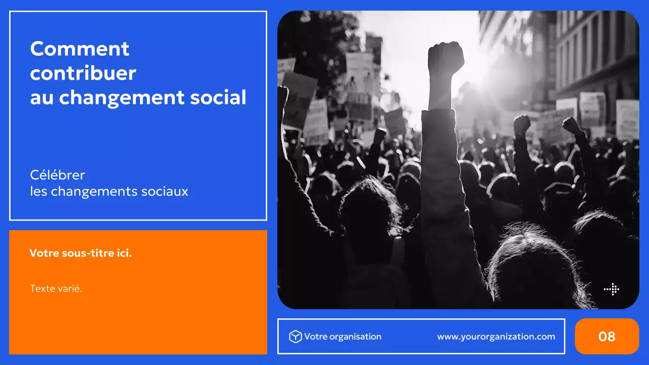 promotion des droits civiques en bleu moderne