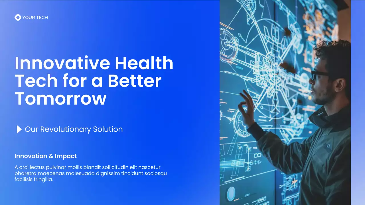 Blue Gradient Modern Health Tech Introduction Presentation