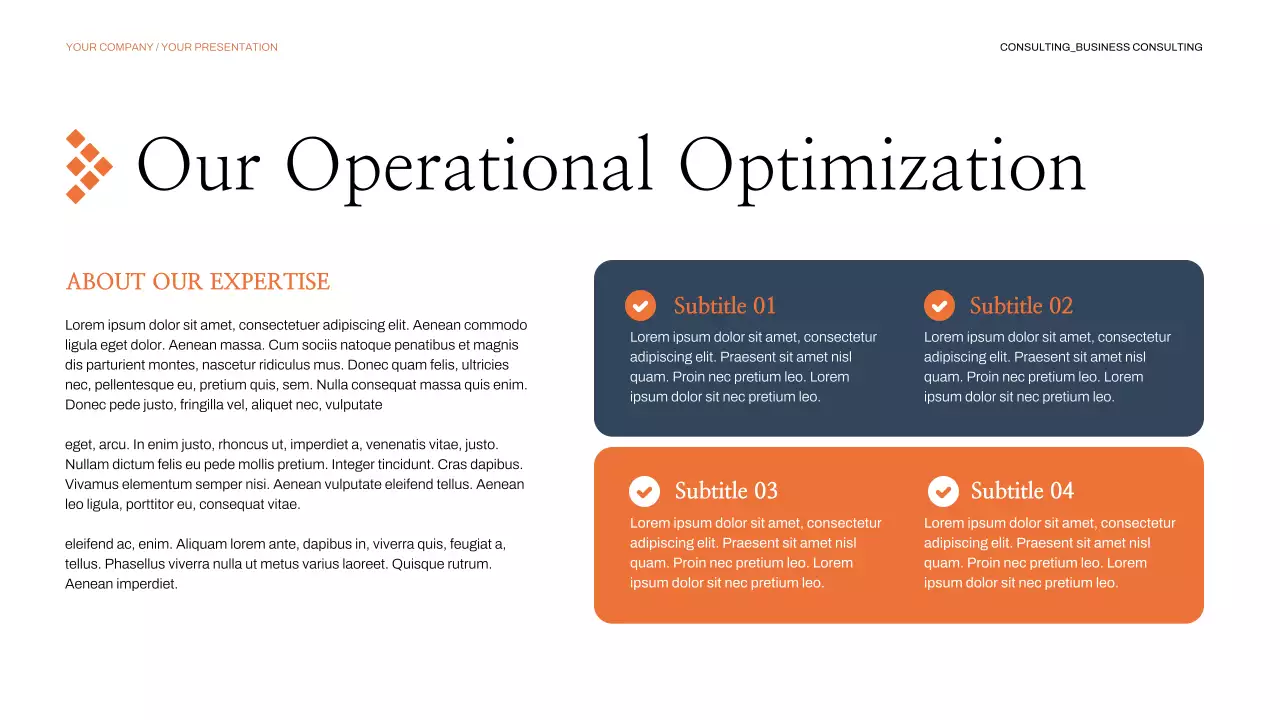 Orange Modern Business Consulting Presentation