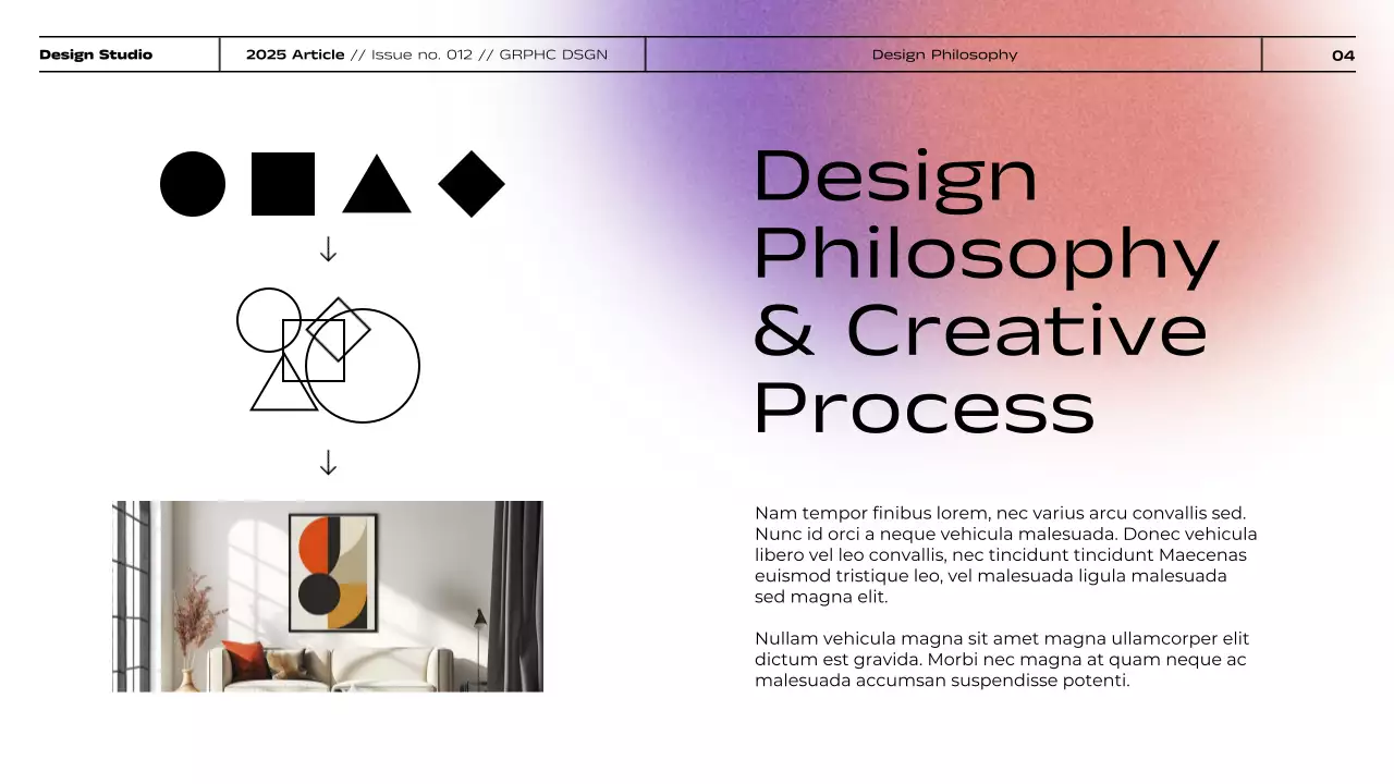 Minimalist Gradient Graphic Design Portfolio Presentation