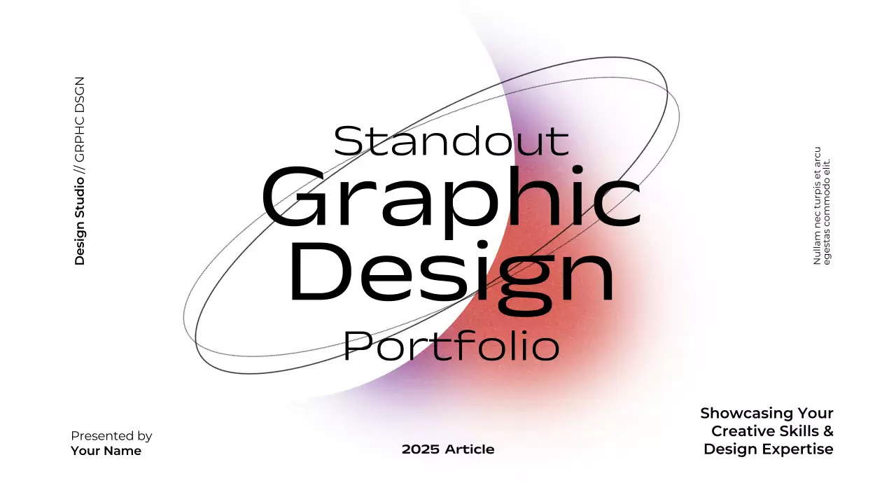 Minimalist Gradient Graphic Design Portfolio Presentation