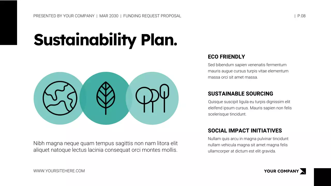 Black and White Startup Funding Proposal Presentation