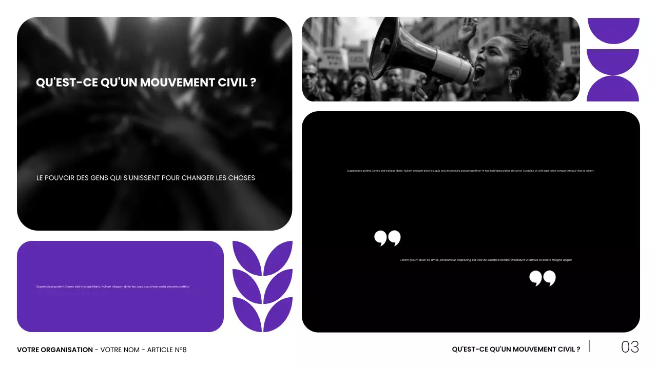 présentation des mouvements civils modernes noirs