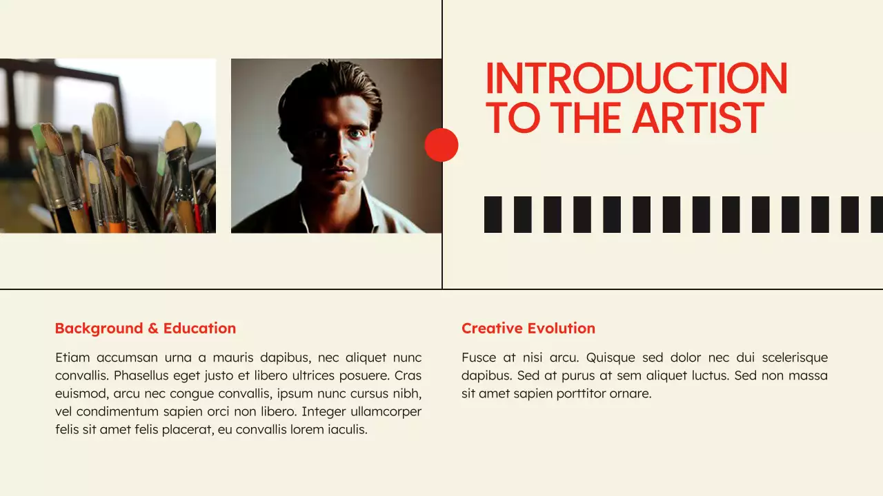 Beige Red Minimal Art Portfolio Presentation