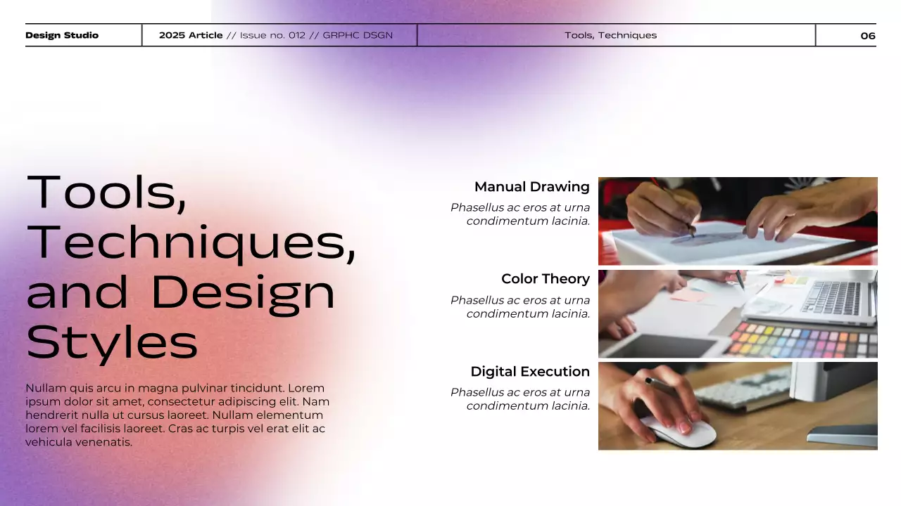 Minimalist Gradient Graphic Design Portfolio Presentation