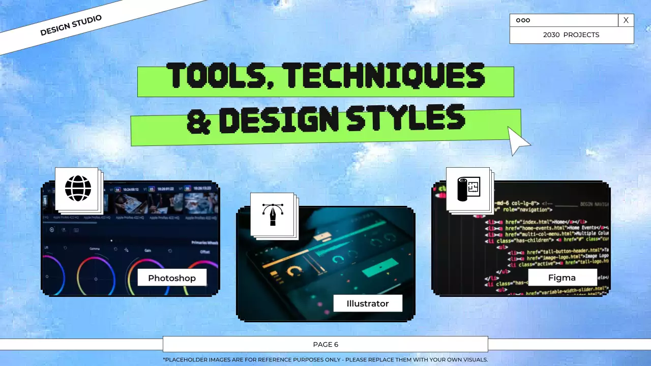 Blue and Green Graphic Design Portfolio Presentation