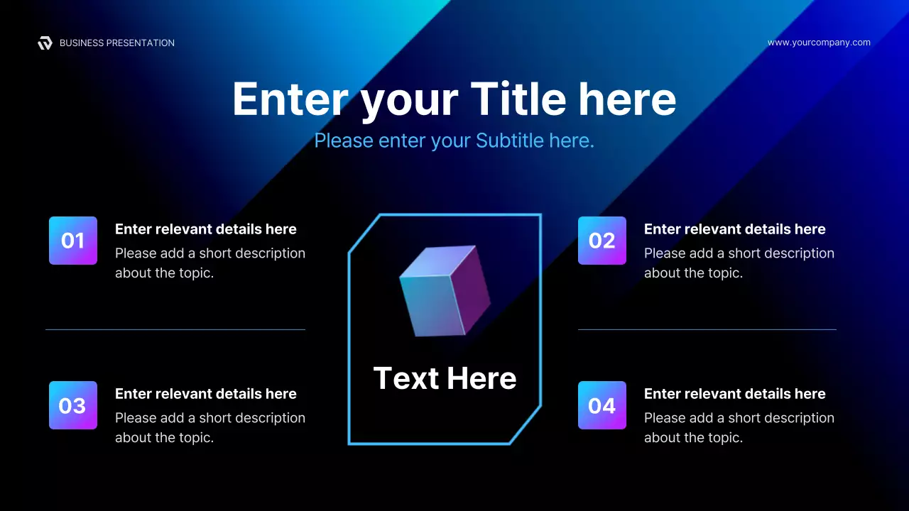 블루 모던 암호화폐 정보 프레젠테이션