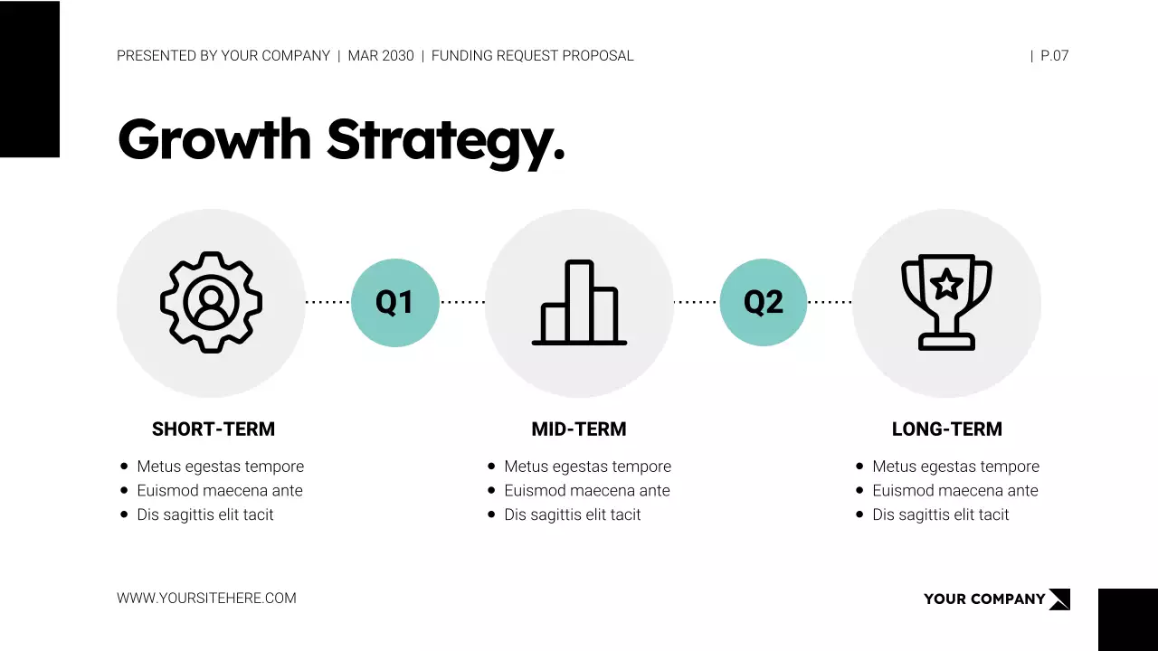 Black and White Startup Funding Proposal Presentation