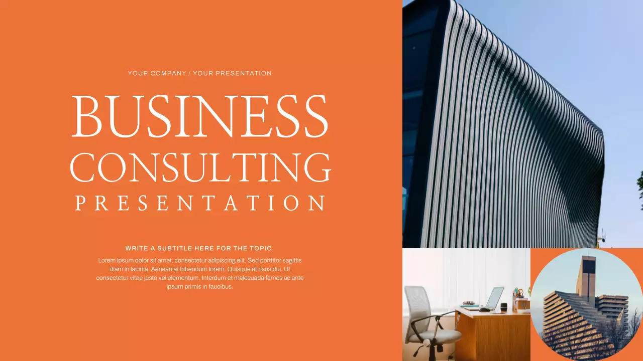Orange Modern Business Consulting Presentation