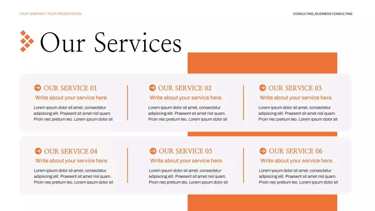 Orange Modern Business Consulting Presentation