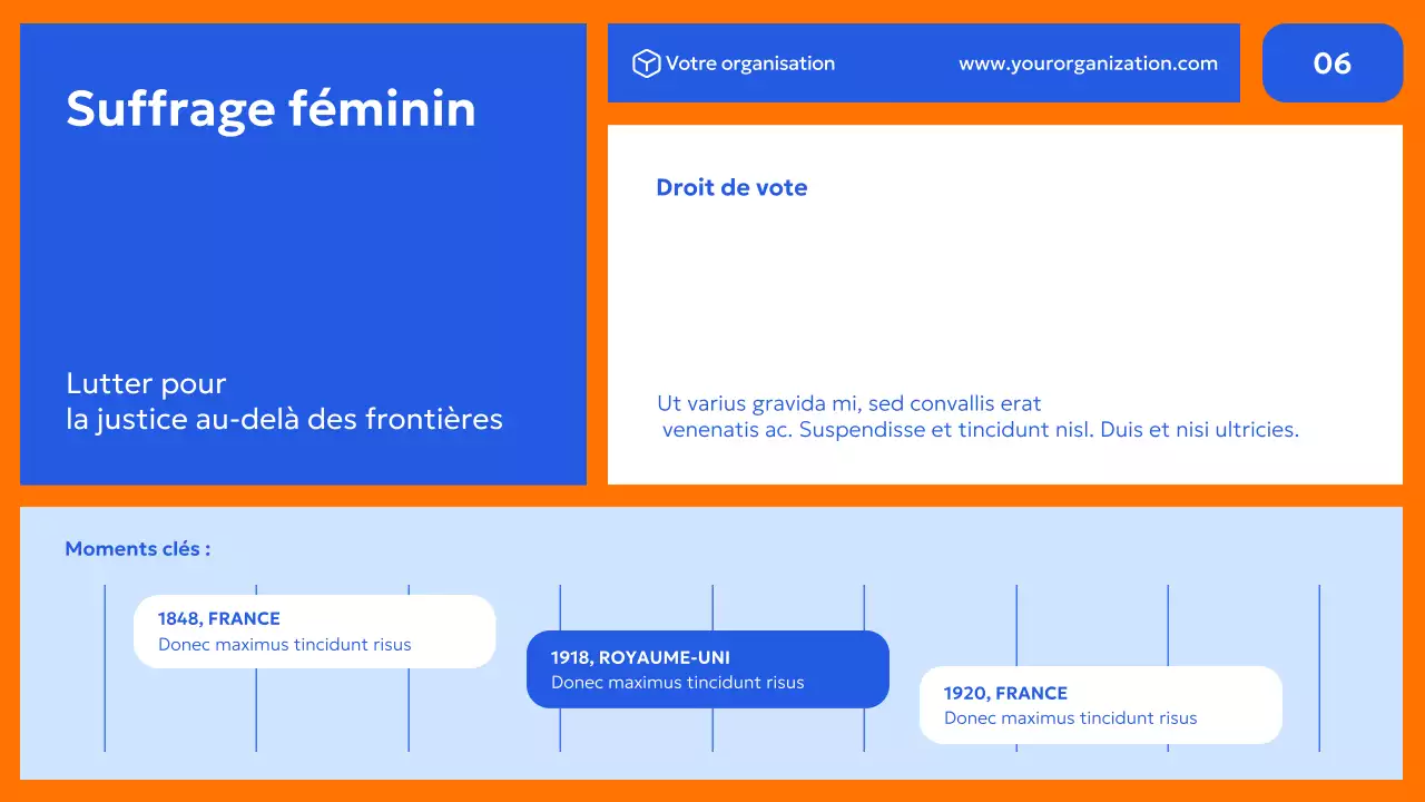 promotion des droits civiques en bleu moderne