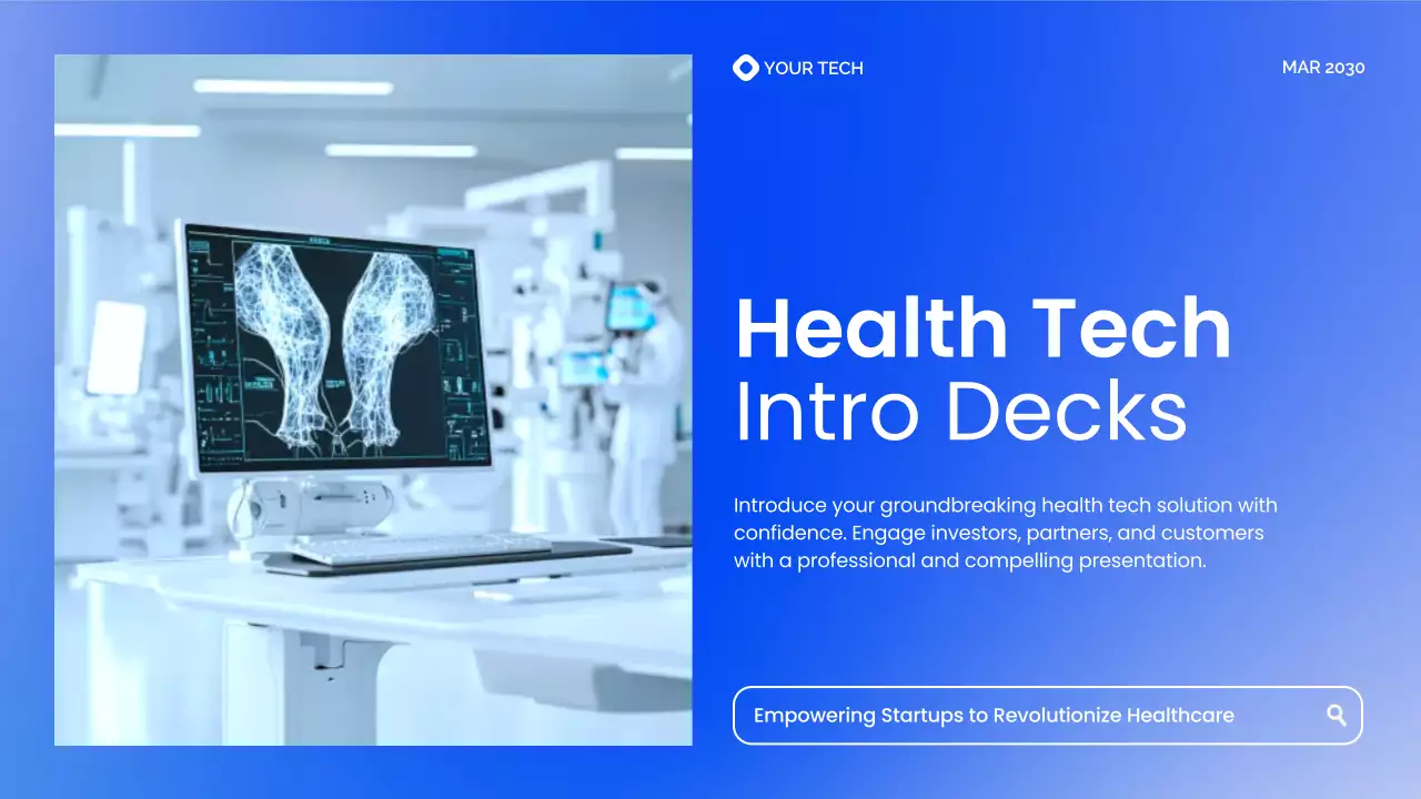 Blue Gradient Modern Health Tech Introduction Presentation