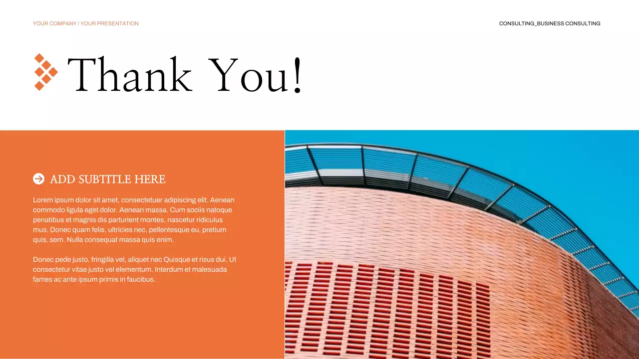 Orange Modern Business Consulting Presentation