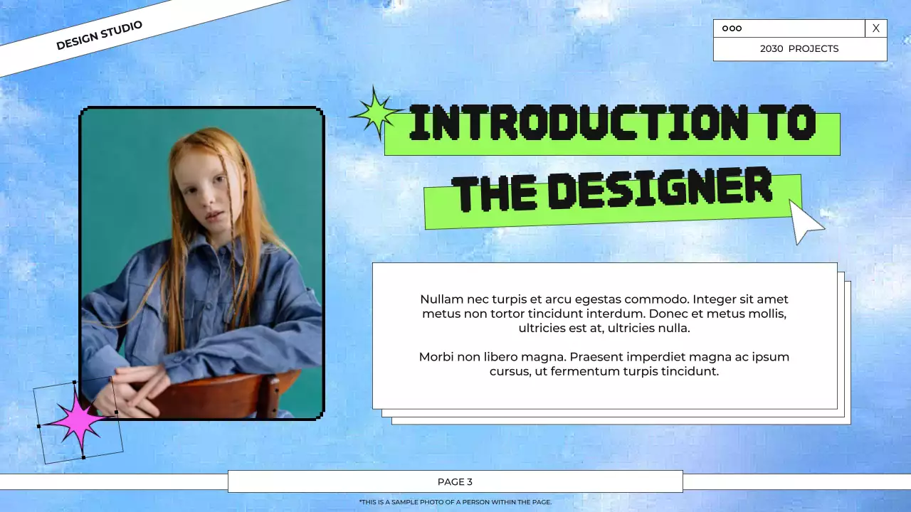 Blue and Green Graphic Design Portfolio Presentation