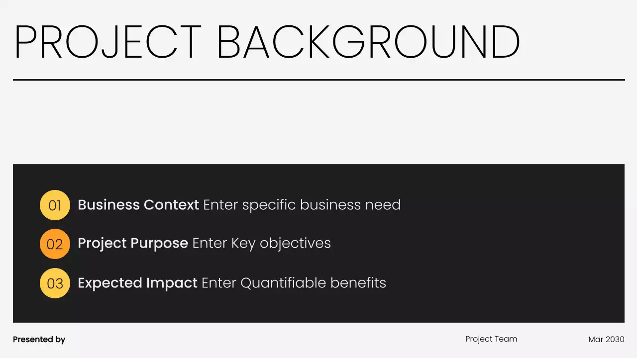 Black Modern Team Kick-Off Meeting Presentation