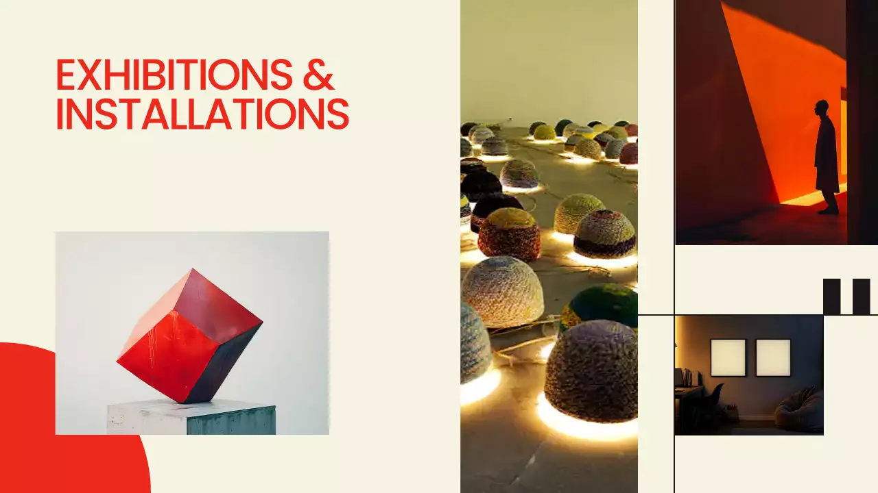 Beige Red Minimal Art Portfolio Presentation