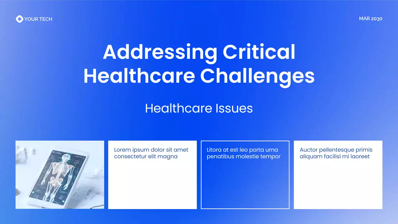 Blue Gradient Modern Health Tech Introduction Presentation