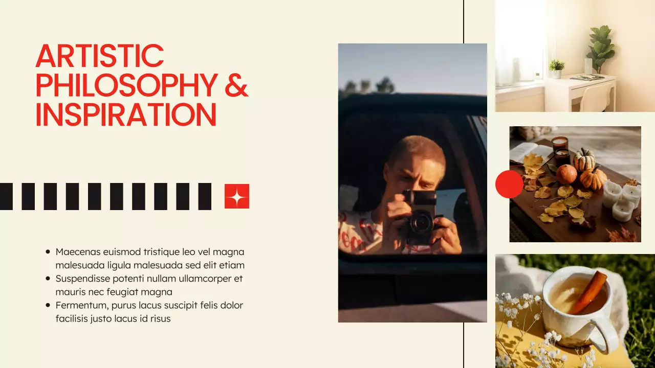 Beige Red Minimal Art Portfolio Presentation