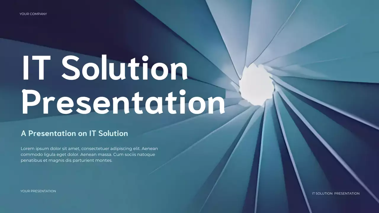 Blue Modern IT Solution Presentation