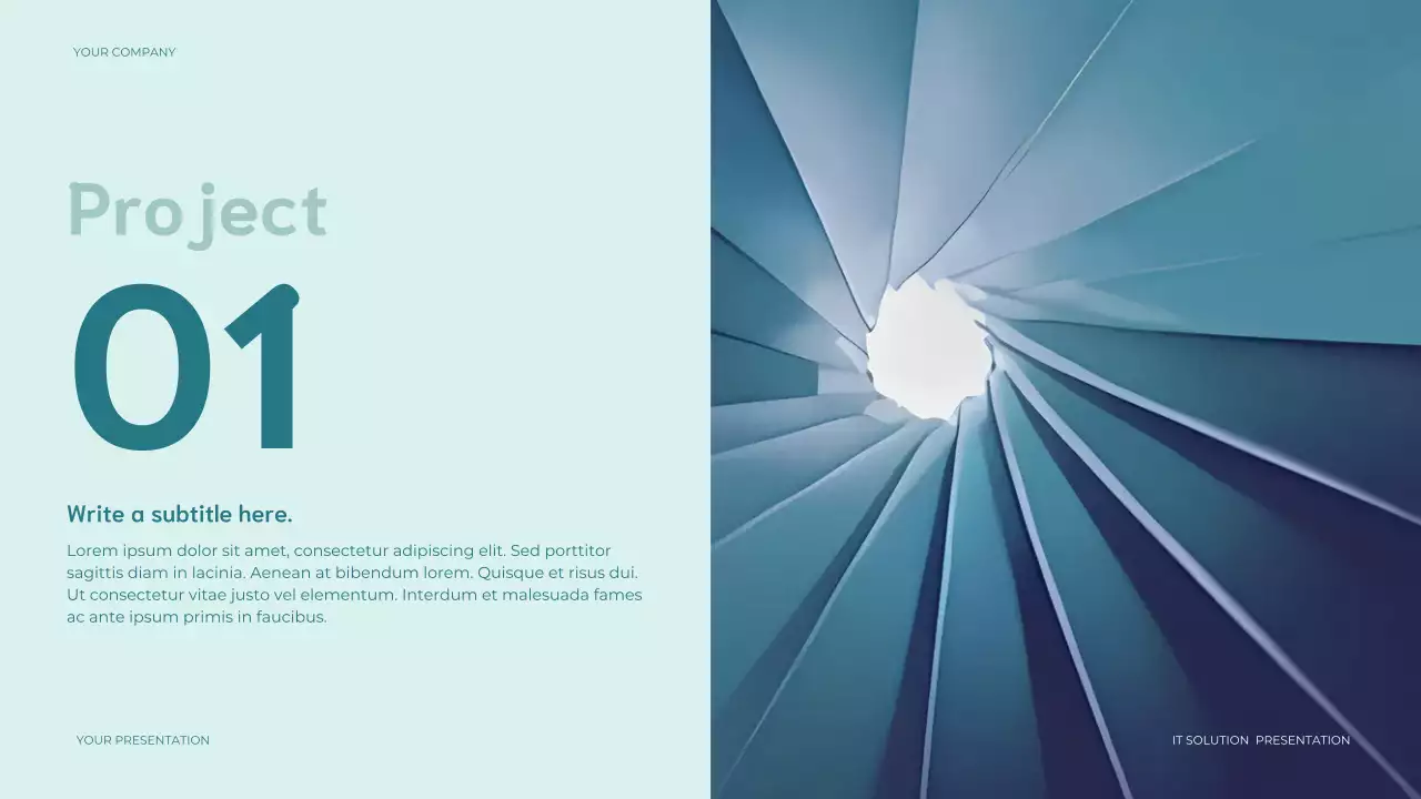 Blue Modern IT Solution Presentation