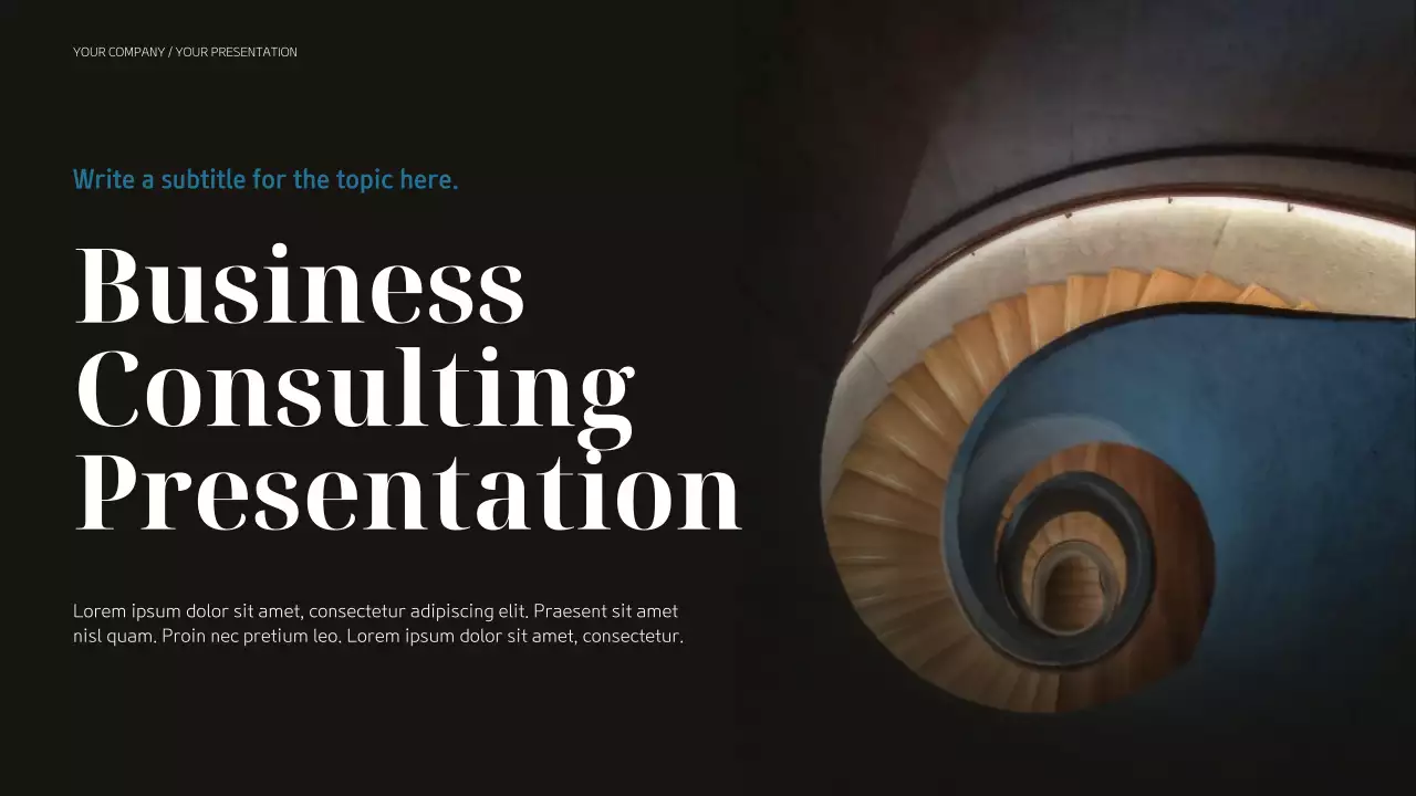 Black Modern Business Consulting Presentation