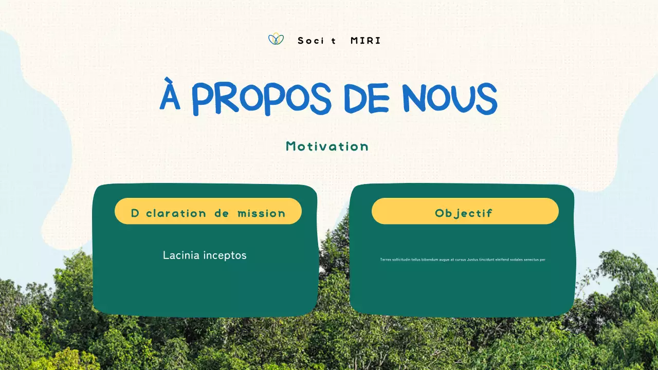 présentation de l'association verte et biologique à but non lucratif