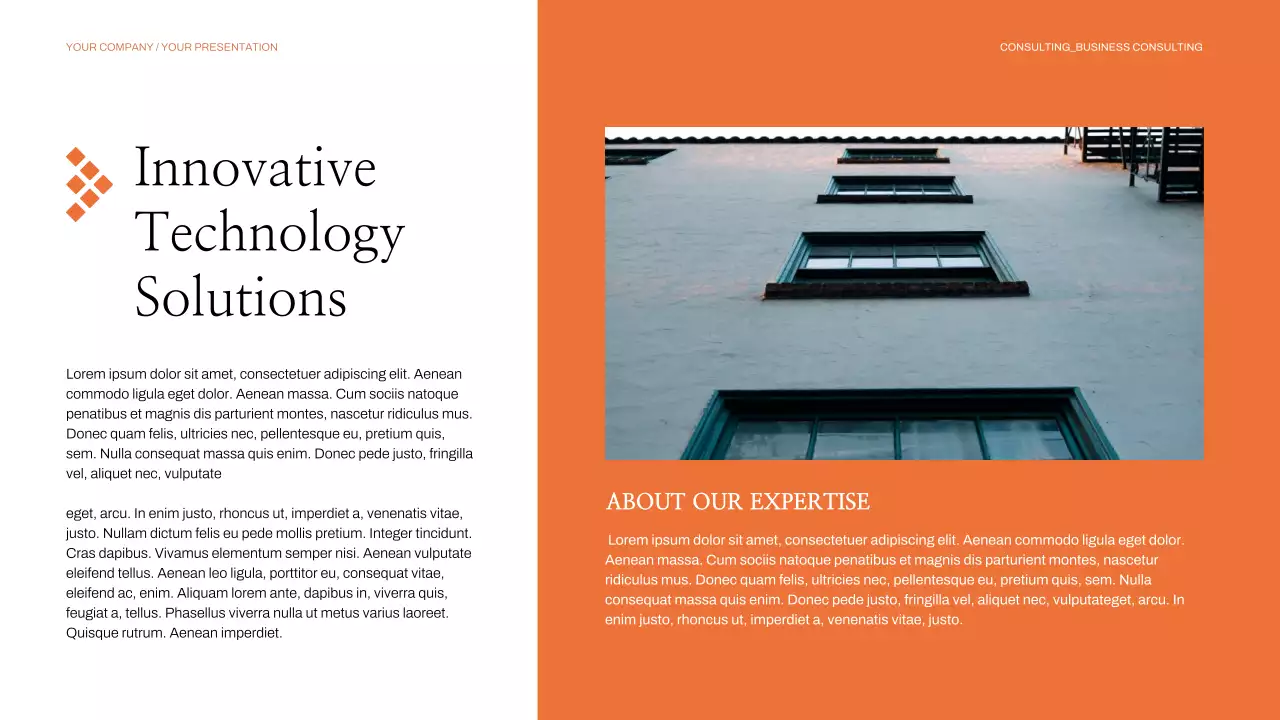 Orange Modern Business Consulting Presentation