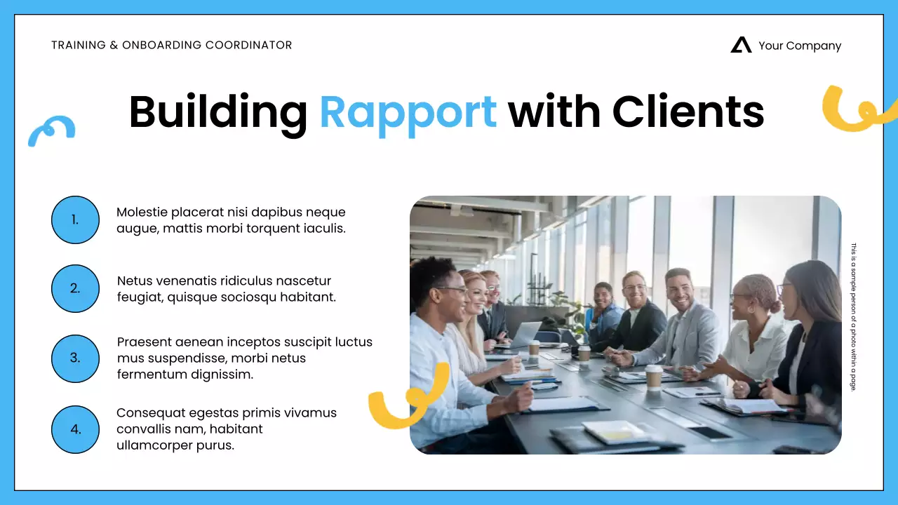 White Blue Minimalist Sales Training for Employees Presentation