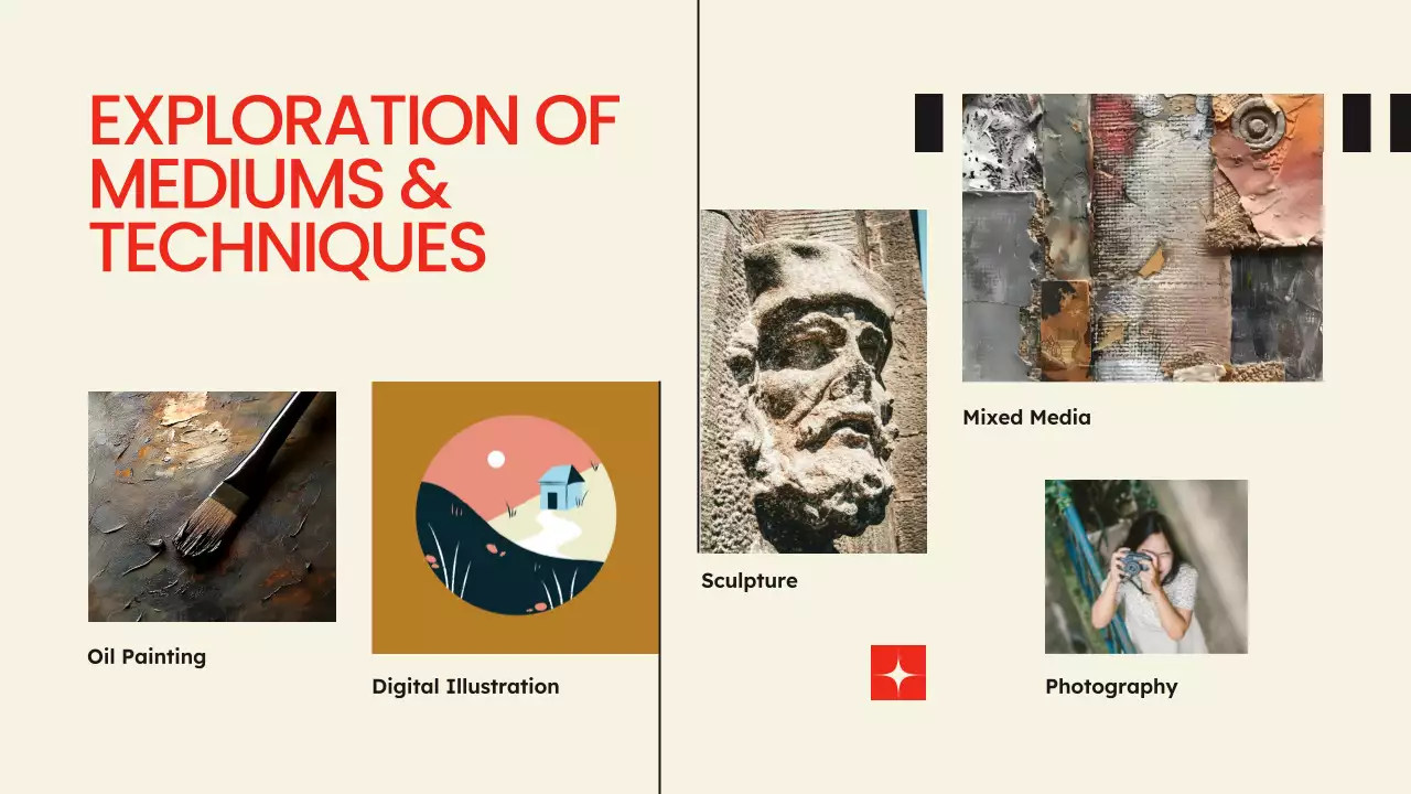 Beige Red Minimal Art Portfolio Presentation