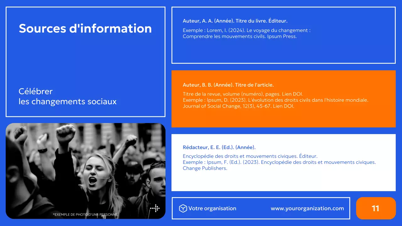 promotion des droits civiques en bleu moderne