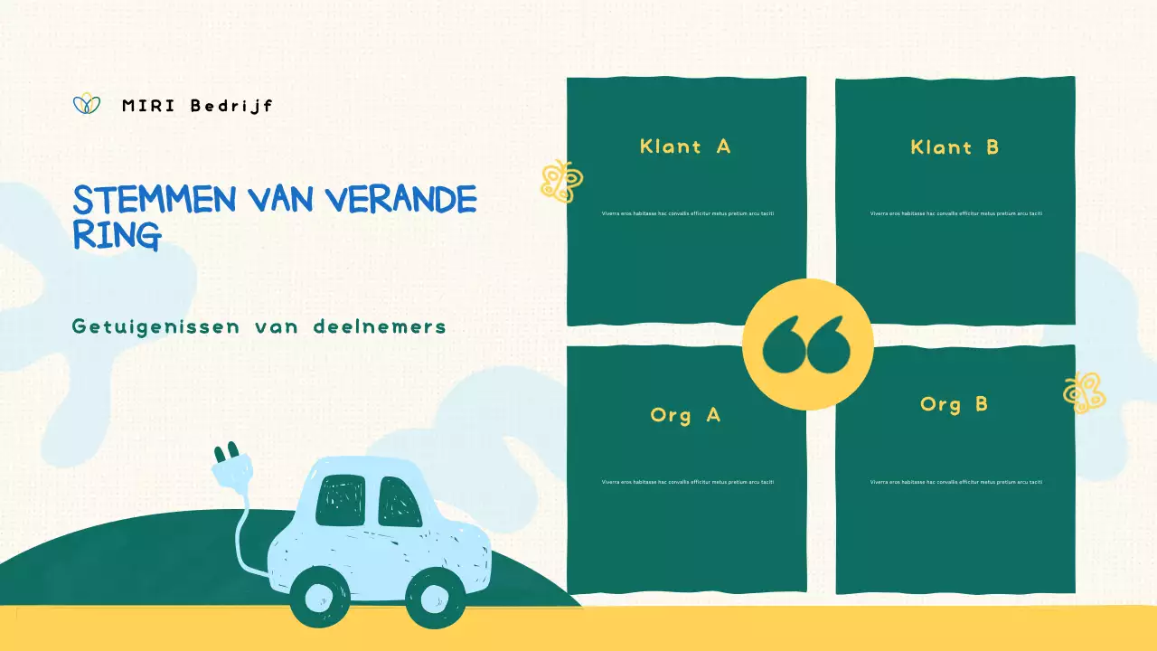 groene biologische non-profit presentatie