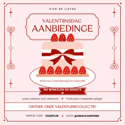 rode elegante Valentijn promotie