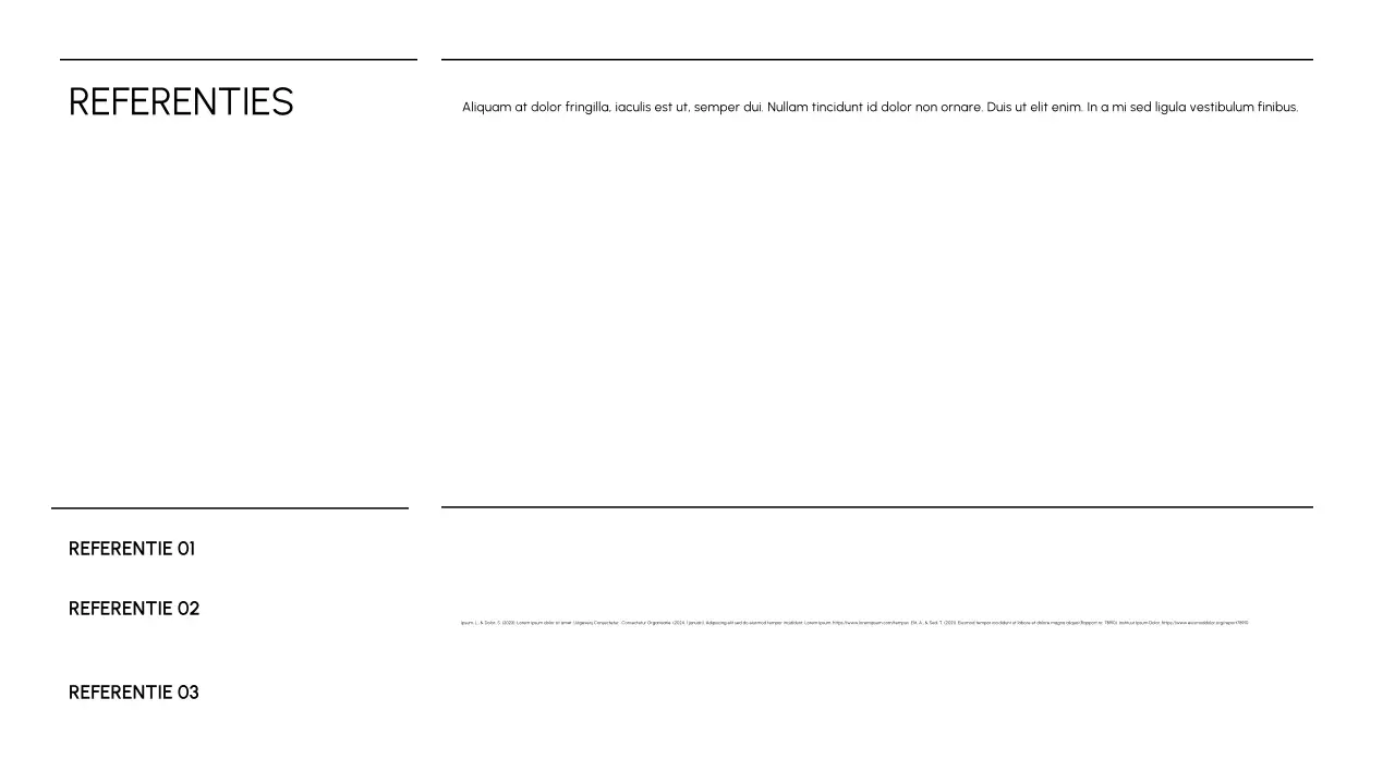 Zwart minimaal academisch introductiedocument