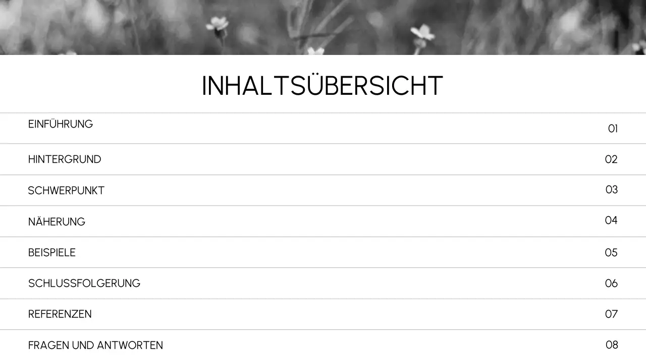 Schwarze minimale akademische Einführung Klasse Dokument