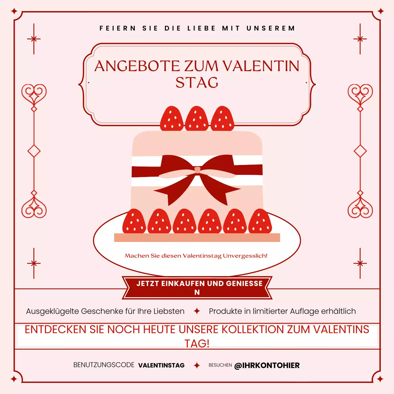 rot elegant Valentine Förderung