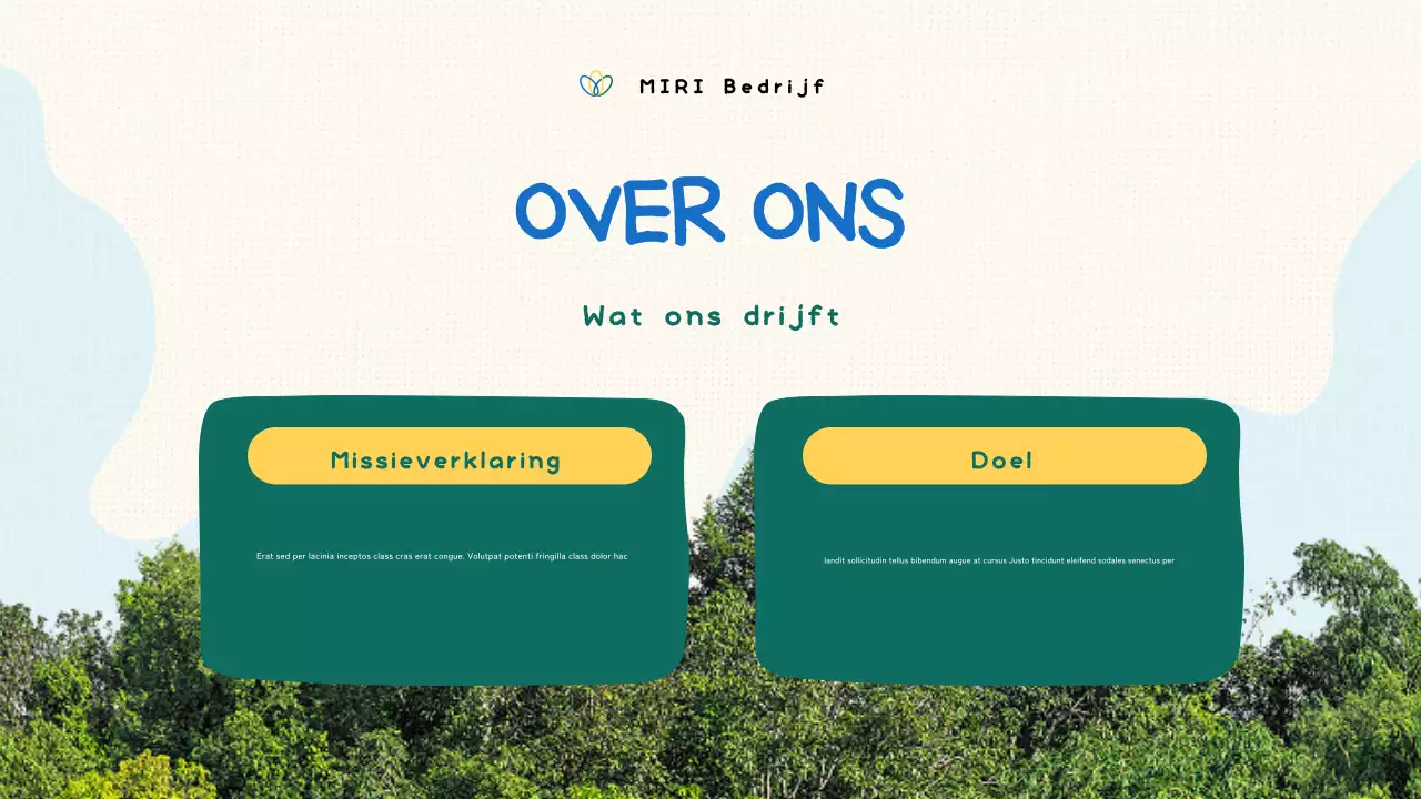 groene biologische non-profit presentatie