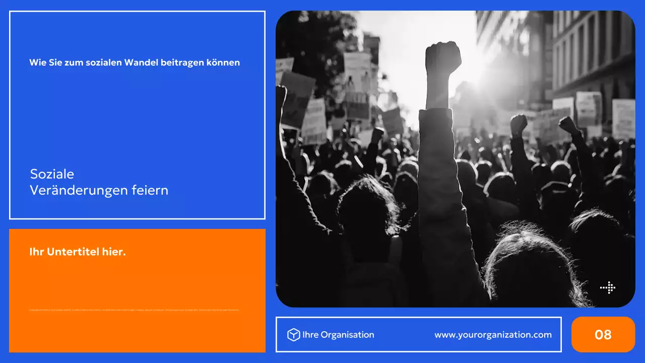 blaue moderne Bürgerrechtsförderung