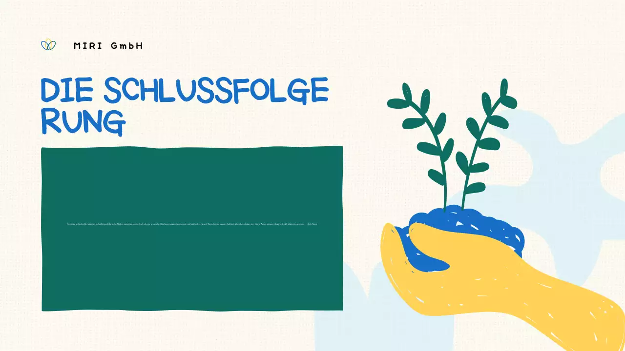 Grüne Bio-Non-Profit-Präsentation