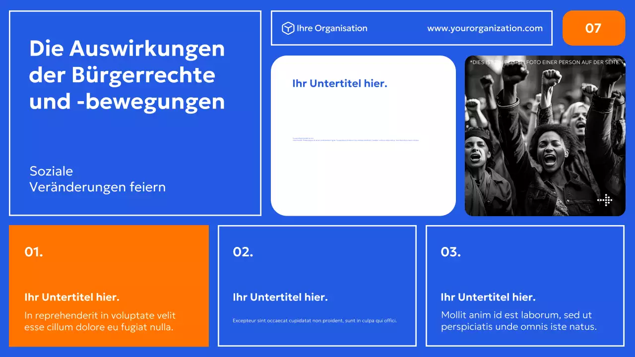 blaue moderne Bürgerrechtsförderung