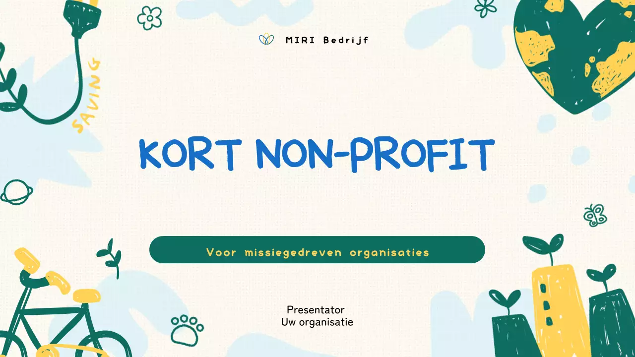 groene biologische non-profit presentatie