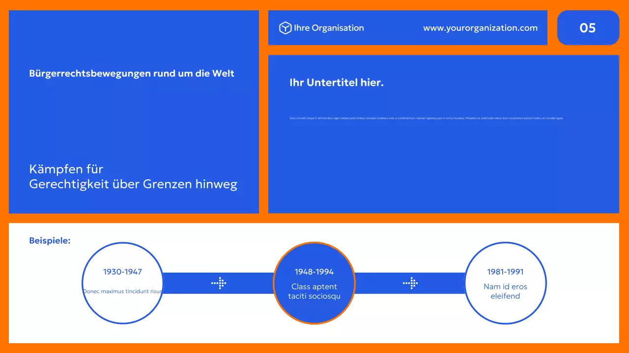 blaue moderne Bürgerrechtsförderung