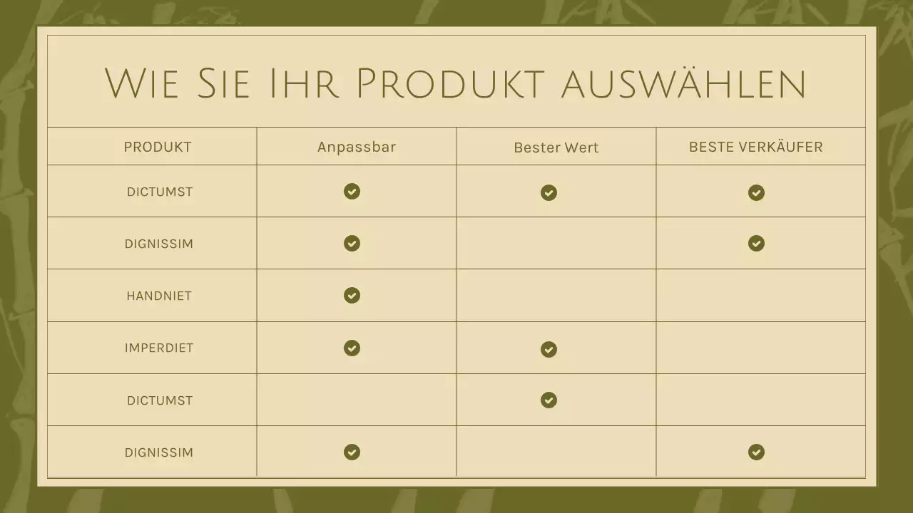 grüner botanischer Produktkatalog