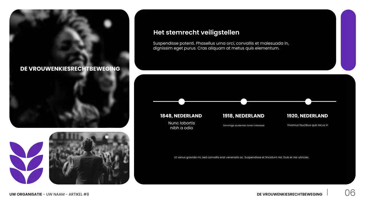 presentatie zwarte moderne burgerbewegingen