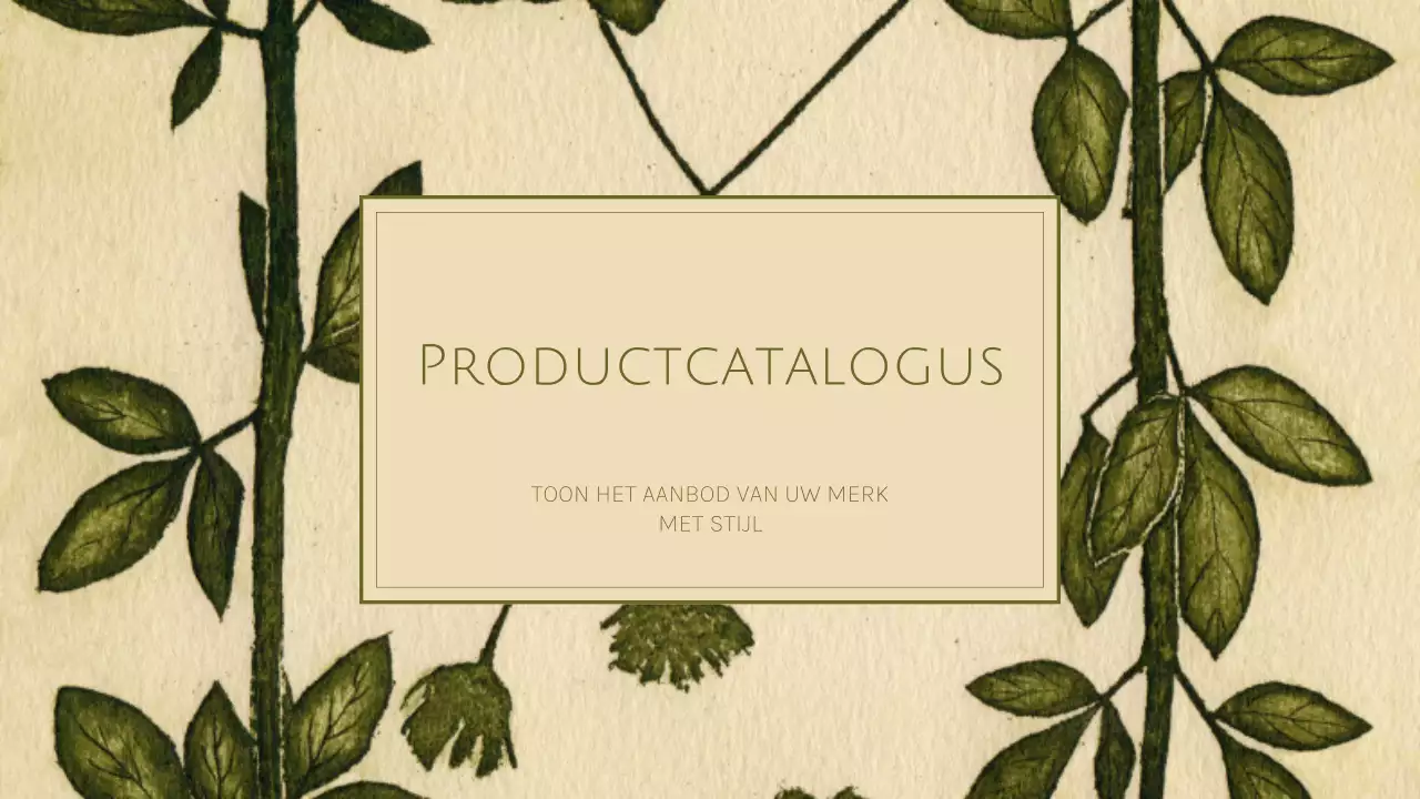 catalogus van groene botanische producten