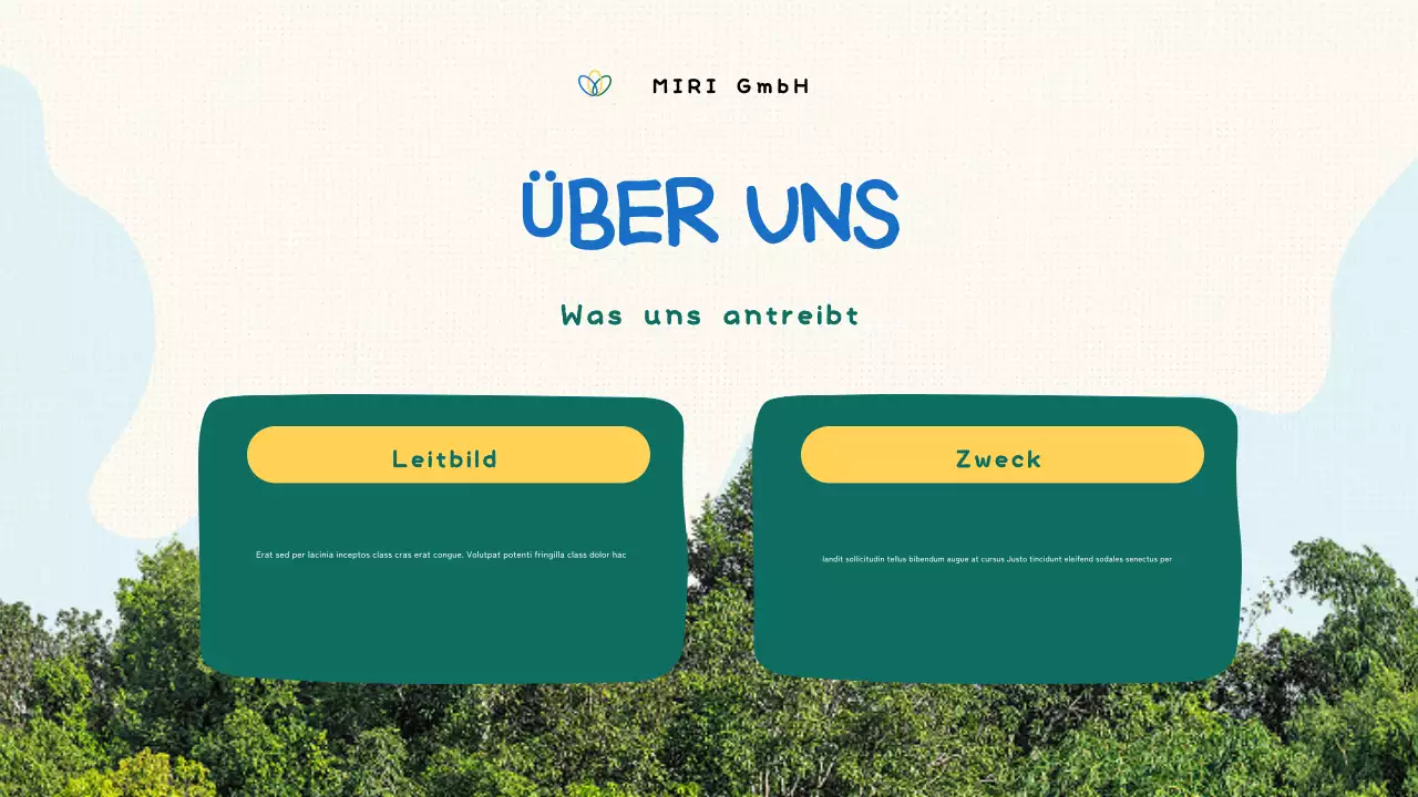 Grüne Bio-Non-Profit-Präsentation