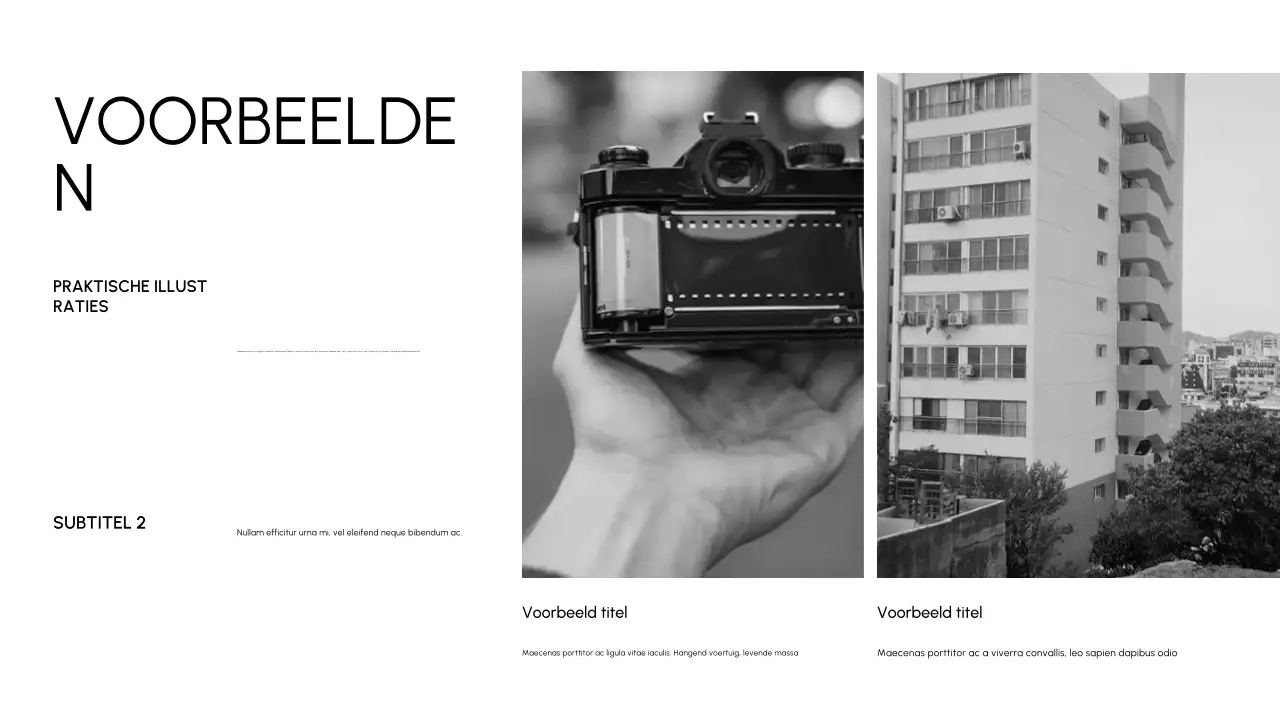 Zwart minimaal academisch introductiedocument