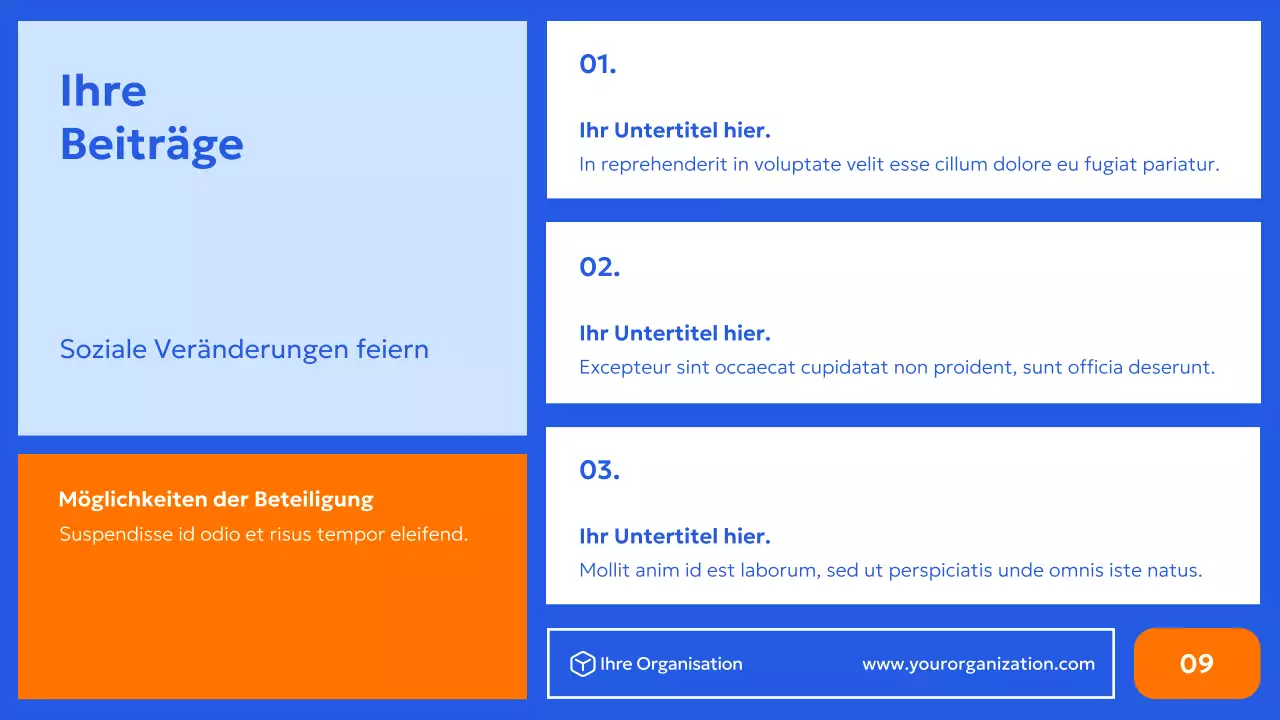 blaue moderne Bürgerrechtsförderung