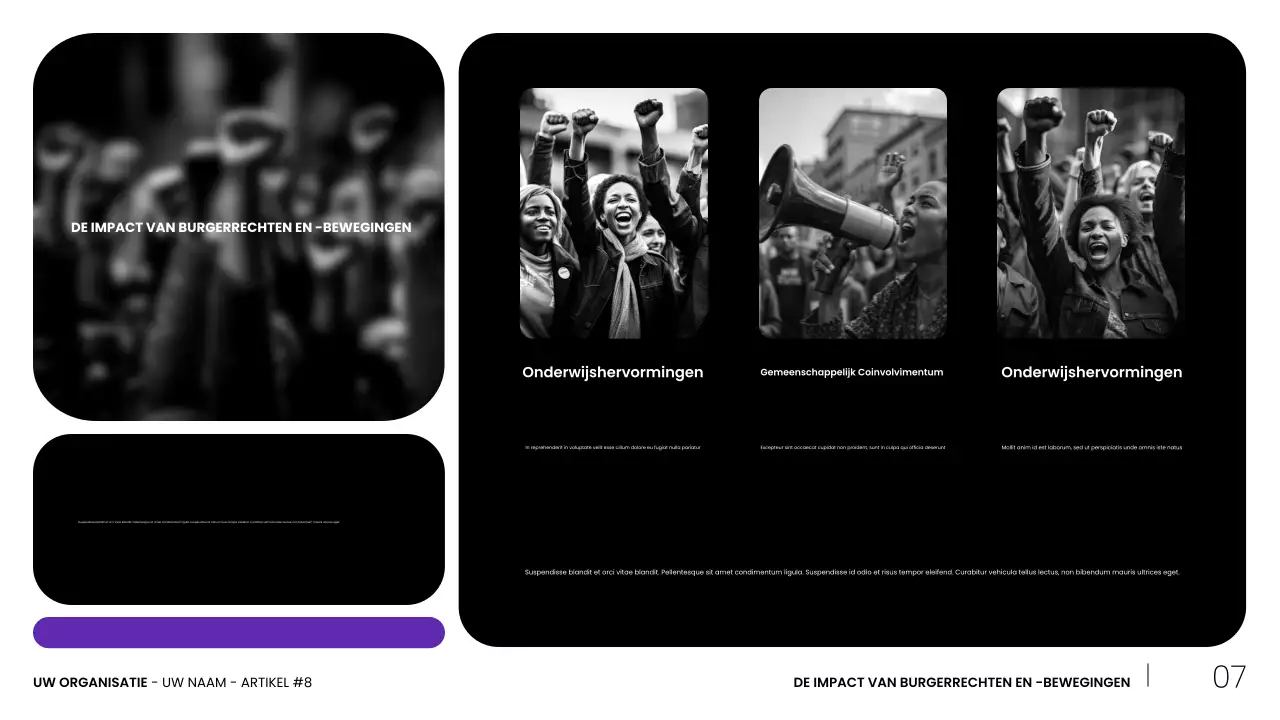 presentatie zwarte moderne burgerbewegingen